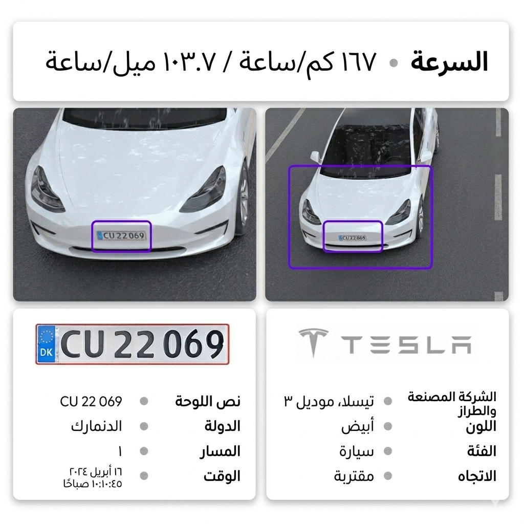vidar speed detection camera data panel